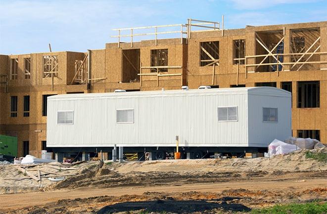 construction site with temporary office rentals in Westminster